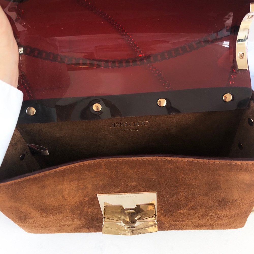 Jimmy Choo petite lockett crossbody bag brownsuede - Picture 8 of 8